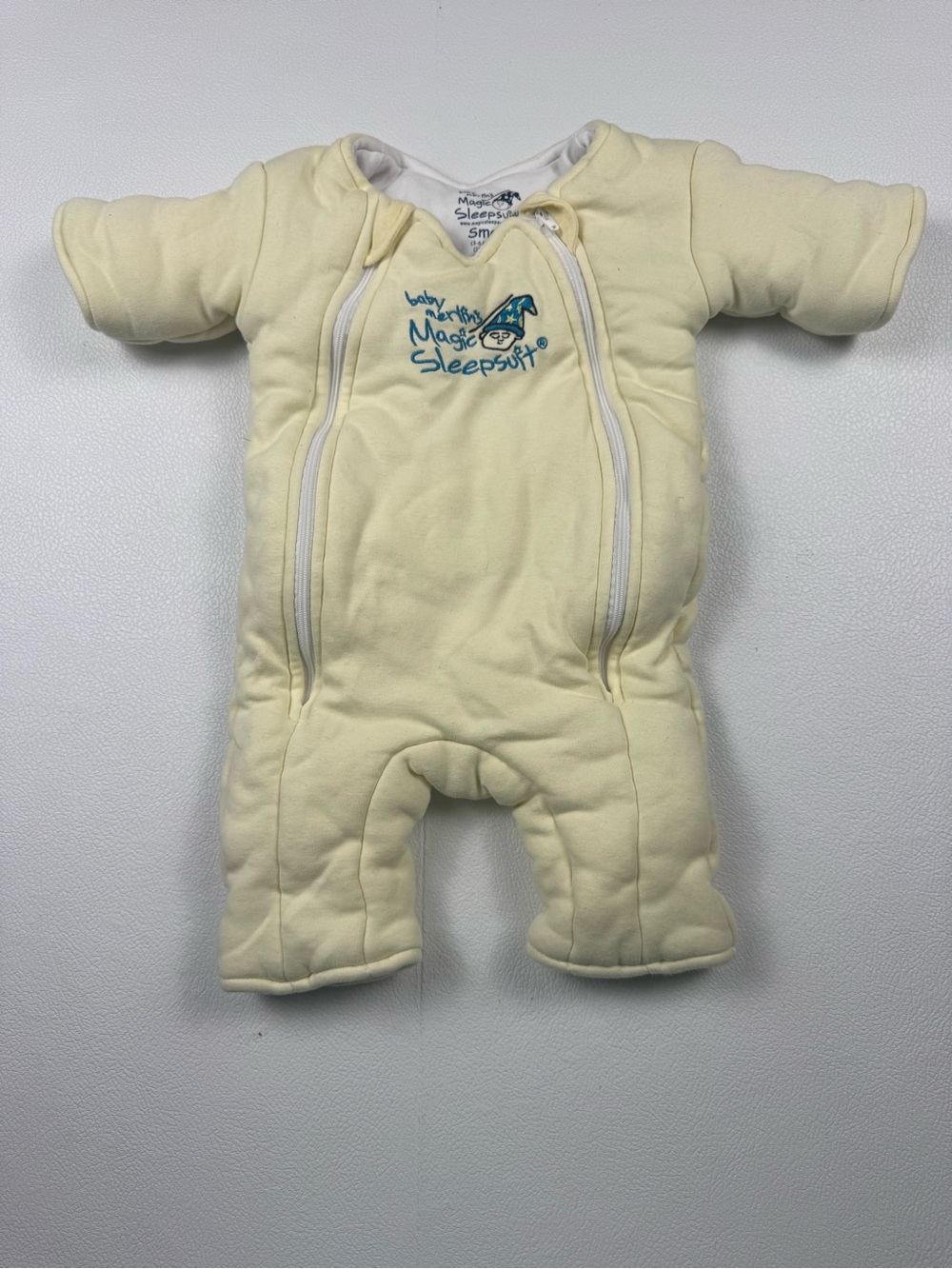 Baby Merlin’s Magic Sleepsuit Small 3-6M Yellow Cotton 12-18 lbs